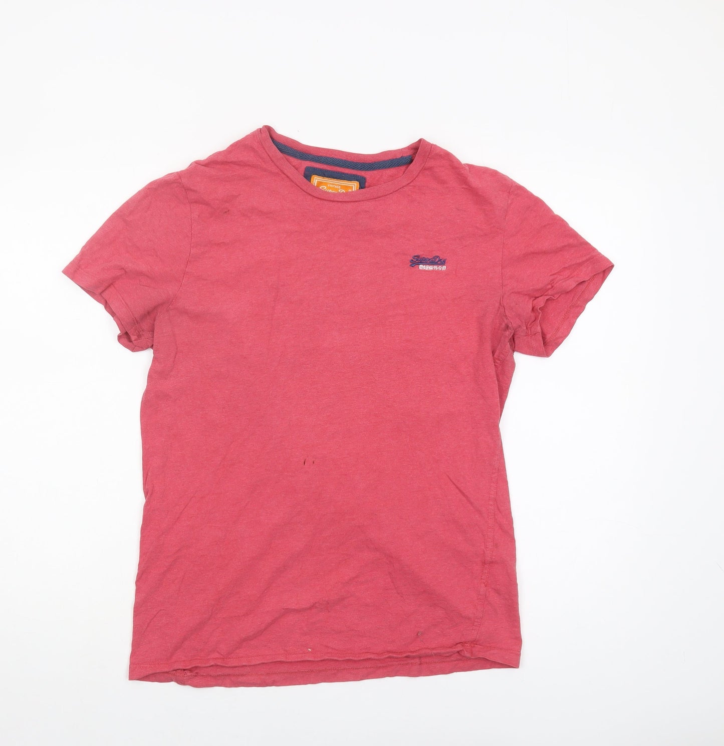 Superdry Men's Red Medium T-Shirt, Logo, Crew Neck
