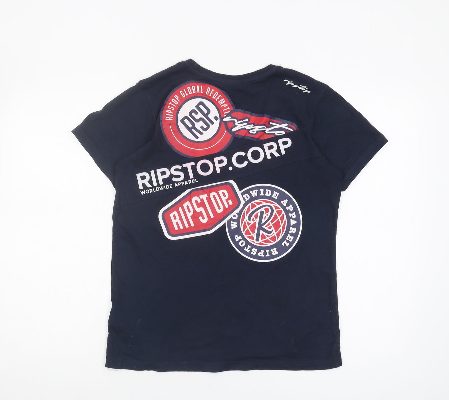 RIPSTOP Boys Blue Graphic T-Shirt 11-12 Years Regular Fit
