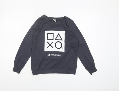 George Boys Black PlayStation Graphic Sweatshirt 10-11 Years