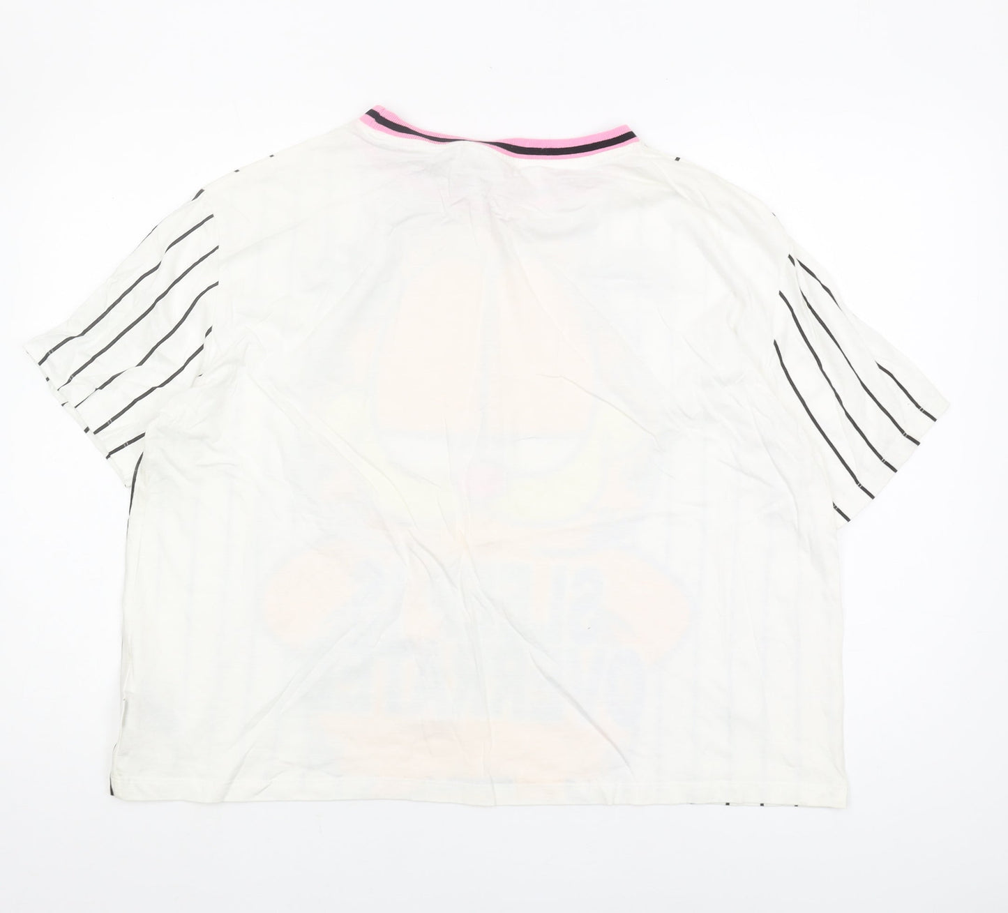Garfield Odie Women's L T-Shirt Multicolour Ringer Top