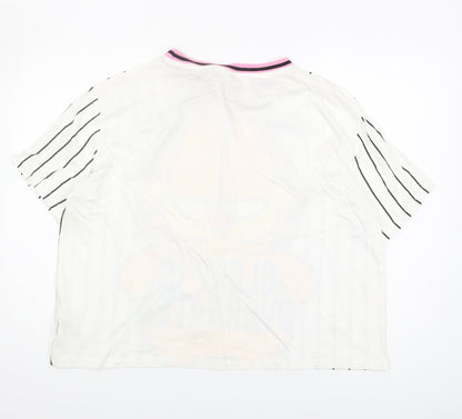 Garfield Odie Women's L T-Shirt Multicolour Ringer Top