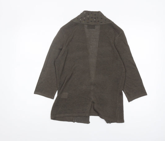 Alex & Co. Women's Brown Cardigan, Size 10, Sequin Accent