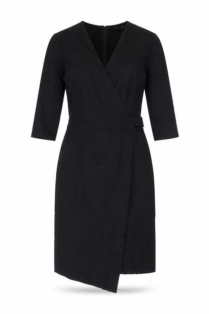 Topshop Women's Black Wrap Dress Size 10