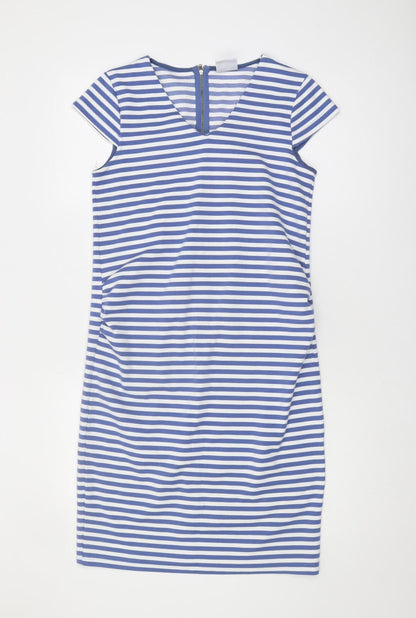 Mamalicious Women's Blue Striped Maternity Sheath Dress