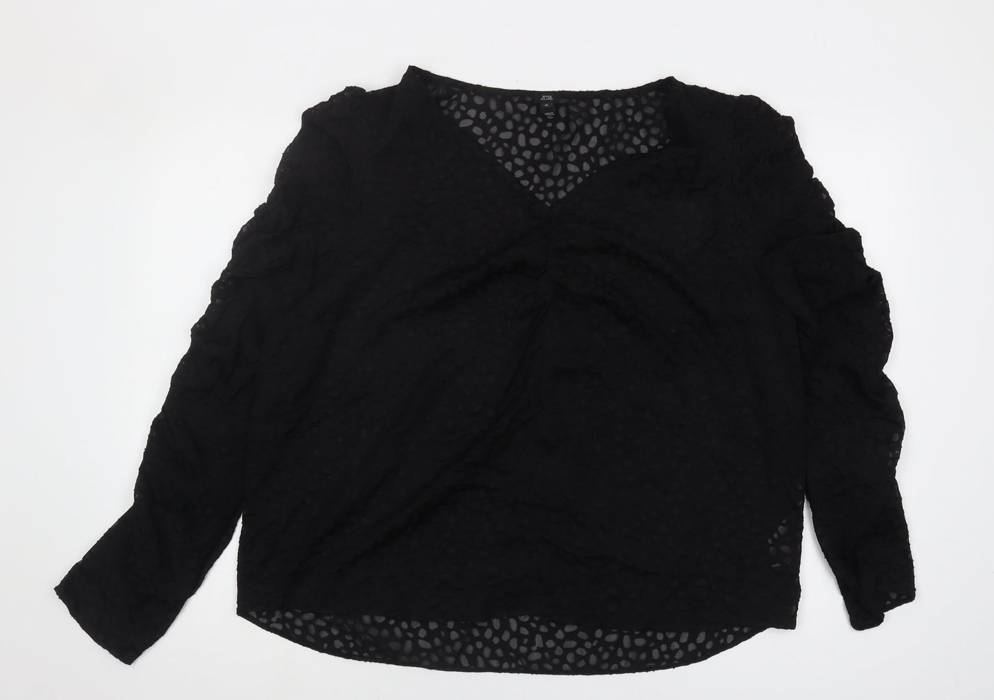 Womens UK Size 18 River Island Black  Blouse