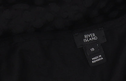Womens UK Size 18 River Island Black  Blouse