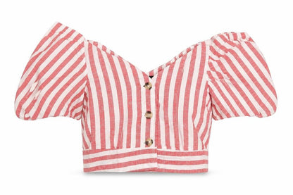 Womens UK Size 4 Topshop Multicoloured Cropped Blouse