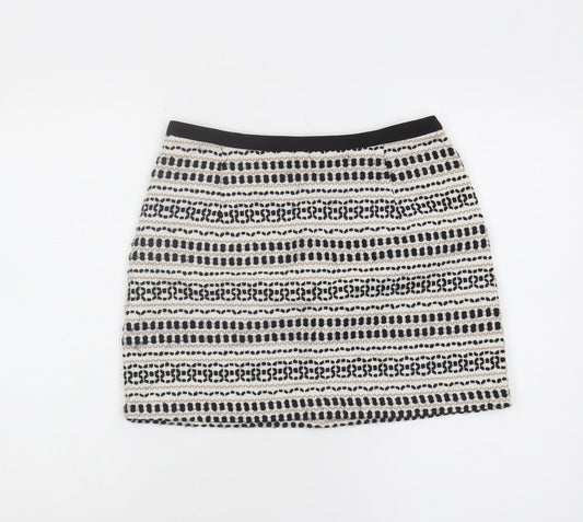 New Look Women's Black & White Pencil Skirt Size 10