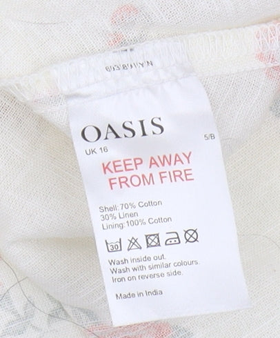 Oasis Women’s Multicoloured Floral Fit & Flare Dress - Size 16