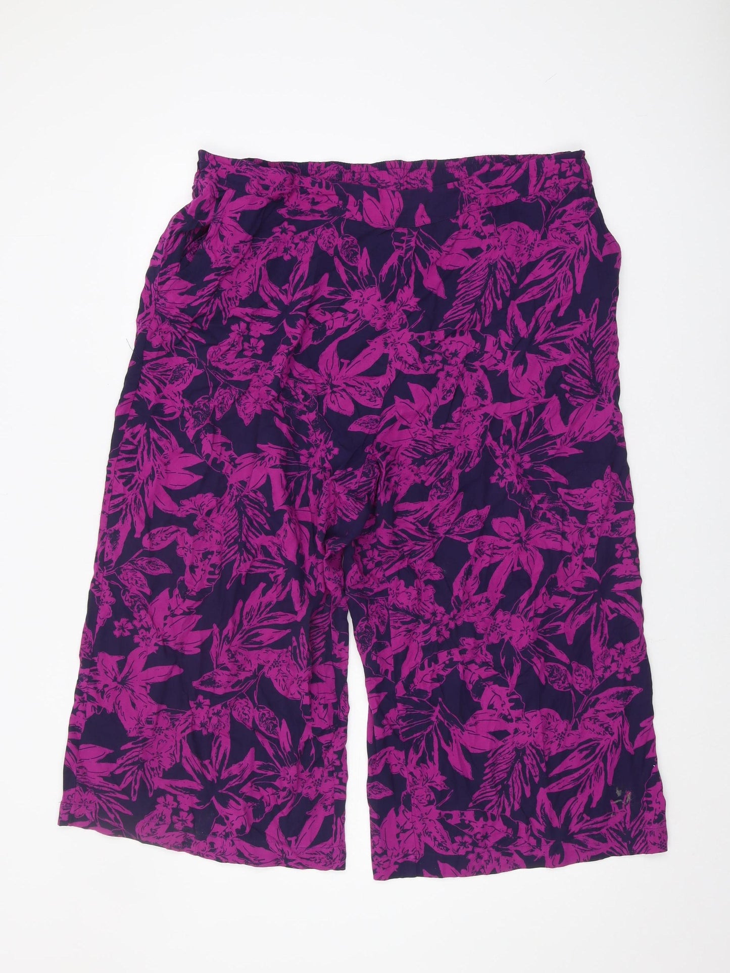 ISLE Collection Women's Multicoloured Cropped Trousers, Size 22