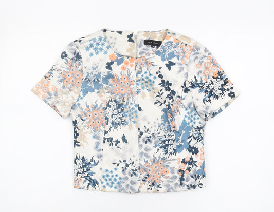 New Look Women's Multicoloured Floral Top - Size 10