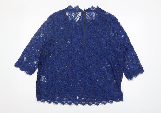 Womens UK Size 20 Country Casuals Blue  Blouse