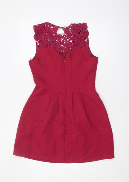 Oasis Women's Red A-Line Party Dress Size 10