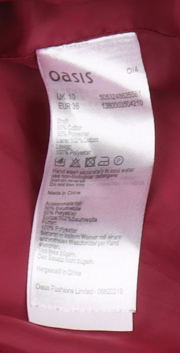 Oasis Women's Red A-Line Party Dress Size 10