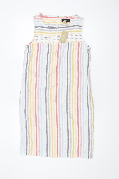 Next Women's Multicoloured Striped Sleeveless Dress, Size 6