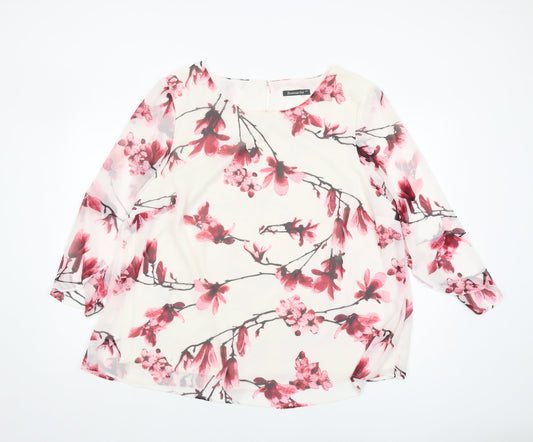 Bonmarché Floral Blouse Women Size 22 Multicoloured