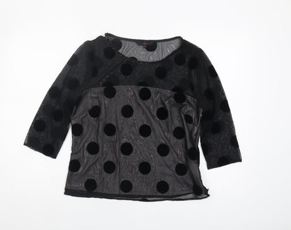 Womens UK Size 14 J by Jasper Conran Black Basic Blouse