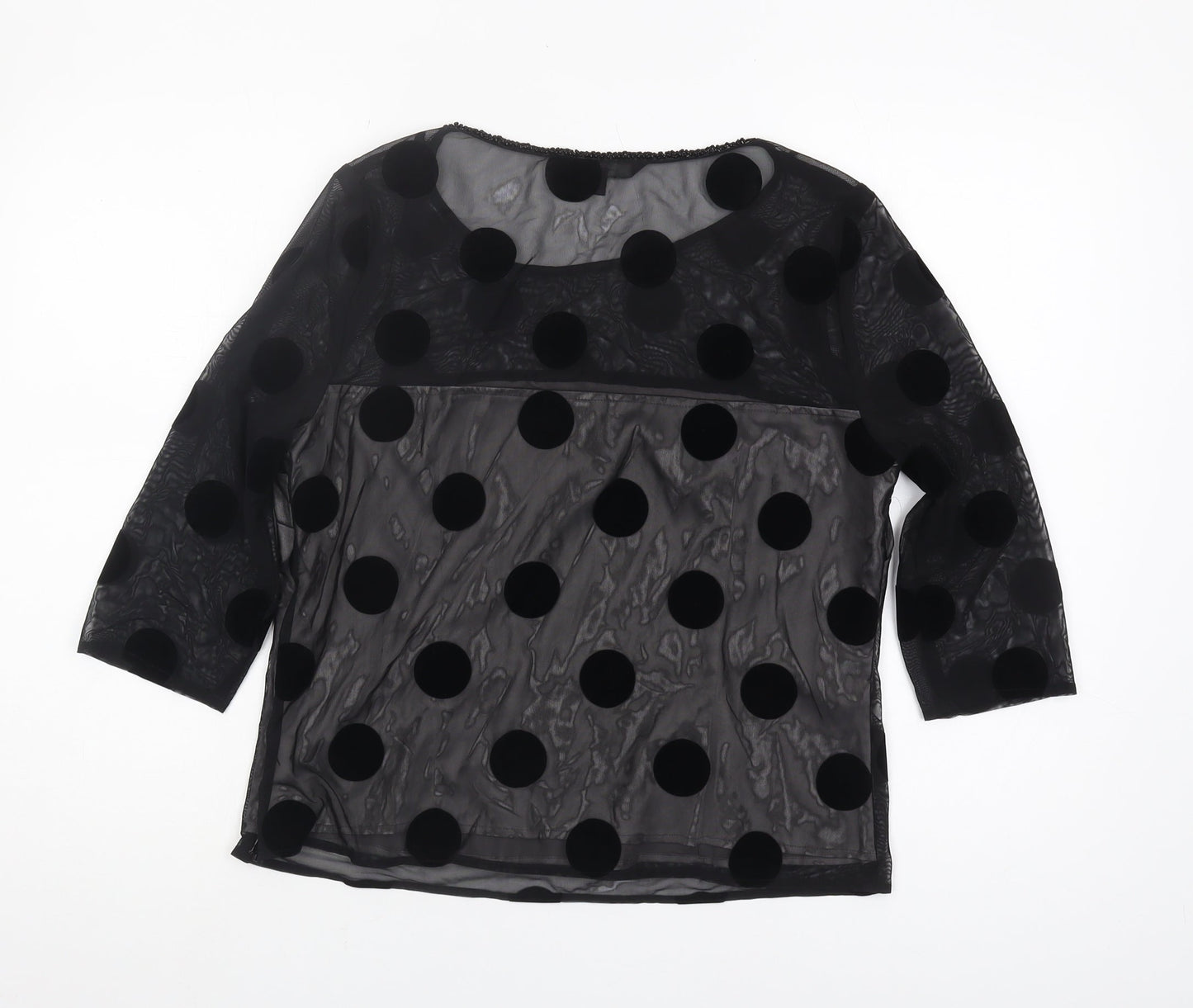 Womens UK Size 14 J by Jasper Conran Black Basic Blouse