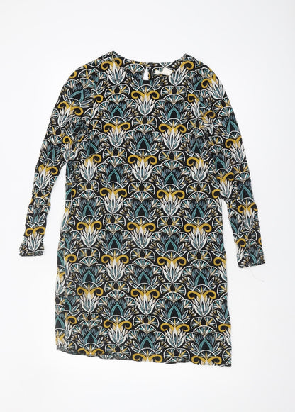 H&M Women's Multicoloured Long Sleeve Dress Size 8