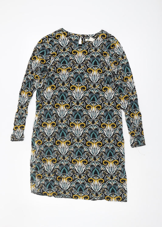 H&M Women's Multicoloured Long Sleeve Dress Size 8