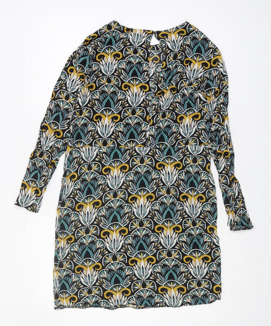 H&M Women's Multicoloured Long Sleeve Dress Size 8