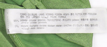 Bershka Women Green Cropped Blouse, Size S