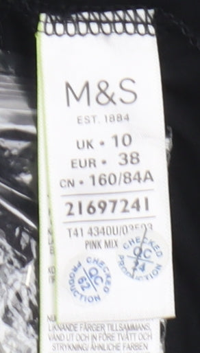 Womens UK Size 10 Marks and Spencer Black  Blouse
