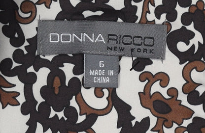 Donna Ricco Women's Black Sheath Dress Size 10 Cowl Neck