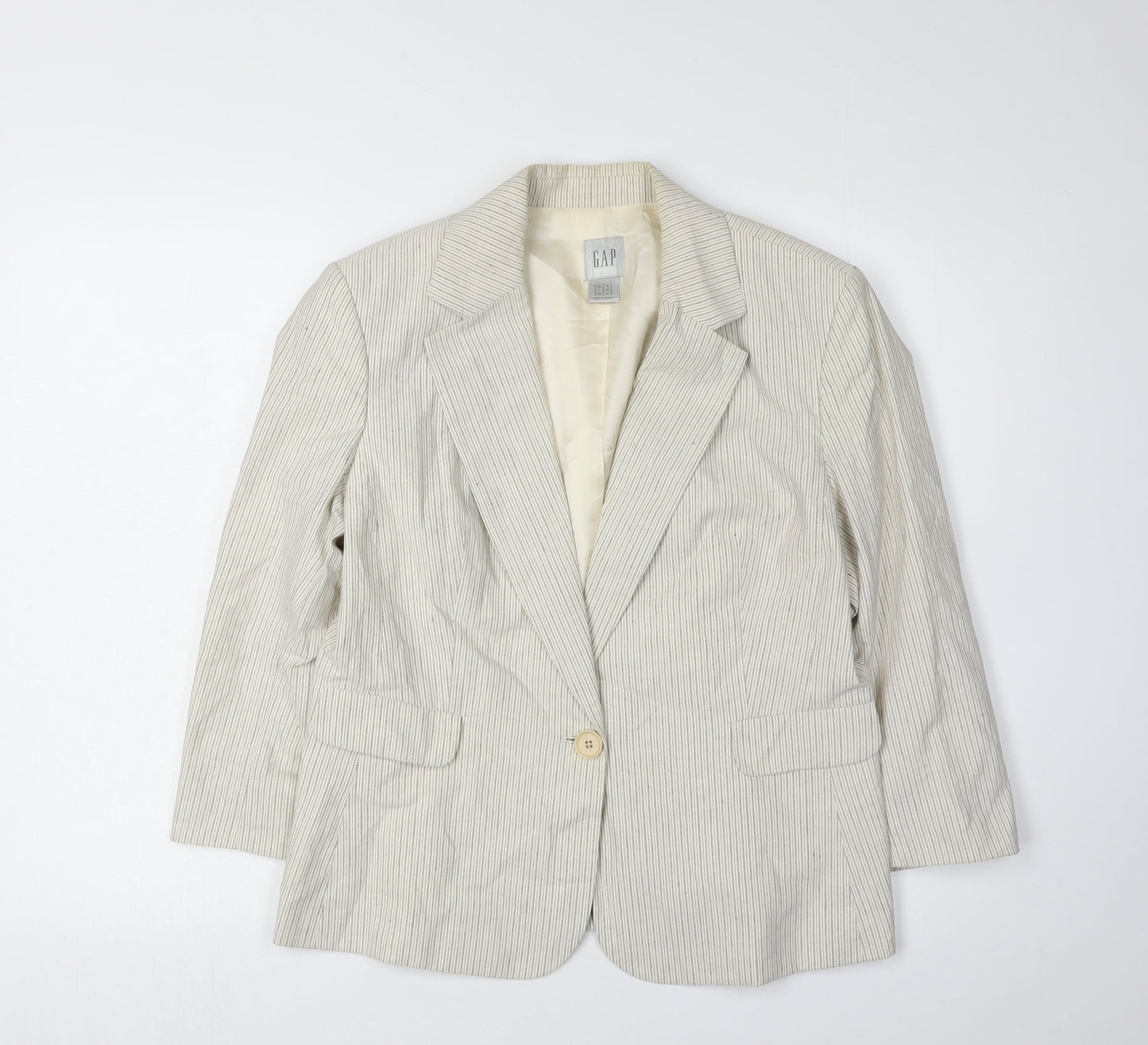 Gap Women's Ivory Blazer UK 16 Regular Lined