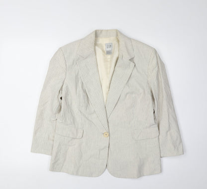 Gap Women's Ivory Blazer UK 16 Regular Lined
