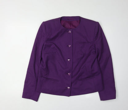 Dereta Women's Purple Wool Blazer Size 14
