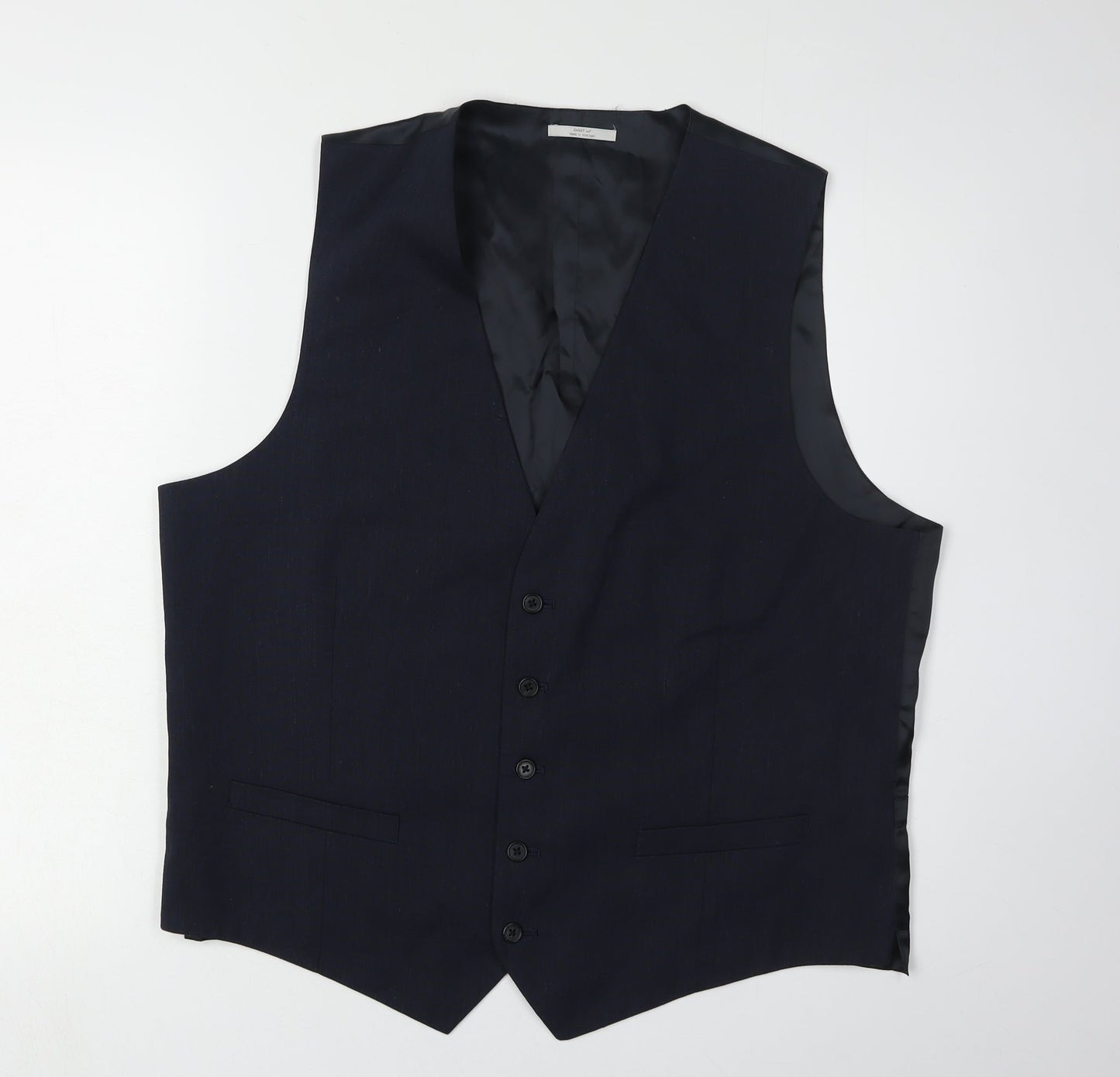 Mens UK Size 44 Marks and Spencer Regular Blue Suit Waistcoat