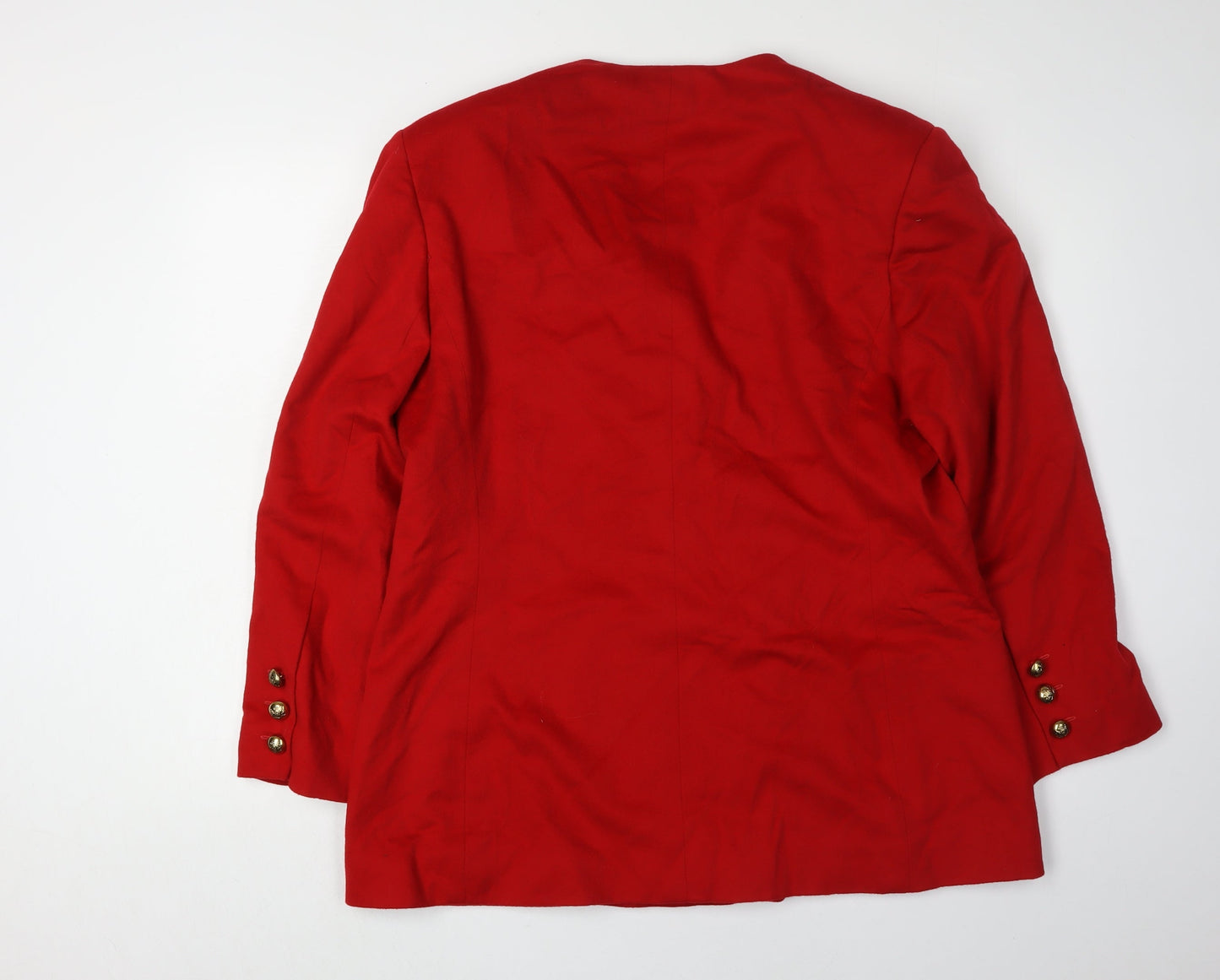 Jaeger Women's Red Double-Breasted Blazer Size 18