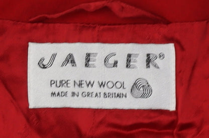 Jaeger Women's Red Double-Breasted Blazer Size 18
