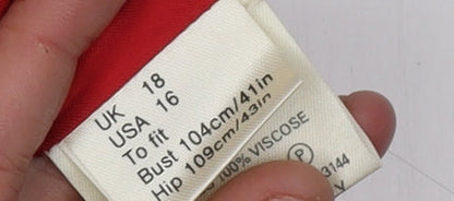 Jaeger Women's Red Double-Breasted Blazer Size 18