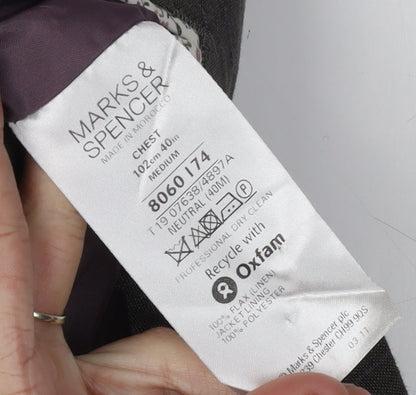 Mens UK Size 40 Marks and Spencer Regular Grey Suit Jacket