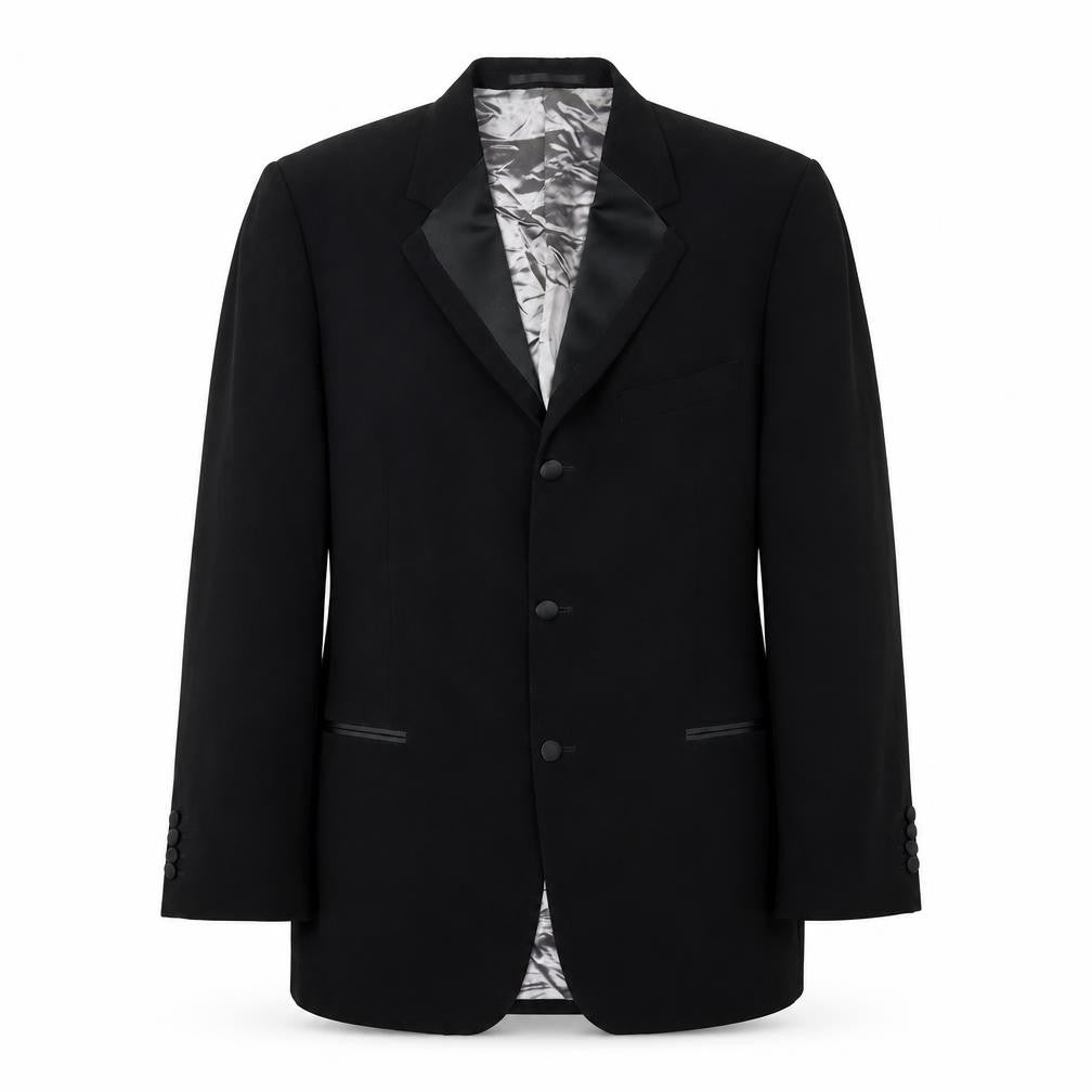 Mens UK Size 44 Hugo James Regular Black Suit Tuxedo