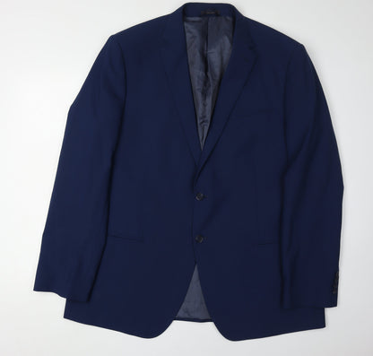 Mens UK Size 46 Marks and Spencer Regular Blue Suit Jacket