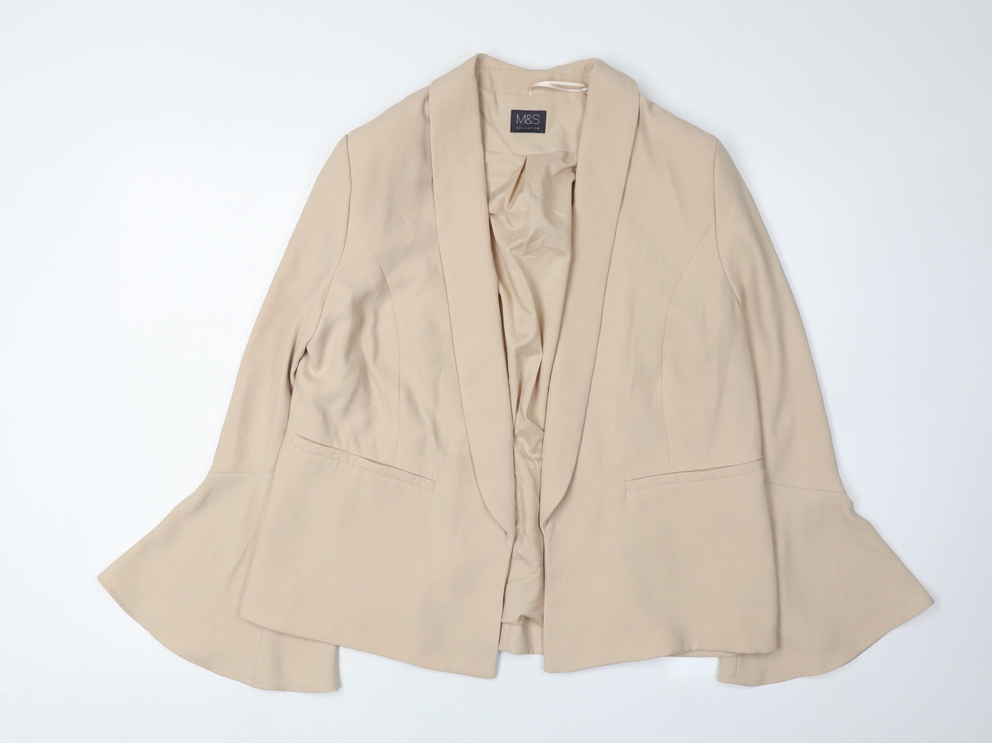 Marks and Spencer Beige Women's Blazer Size 16