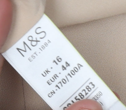 Marks and Spencer Beige Women's Blazer Size 16