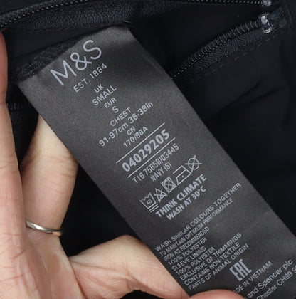 Mens UK Size S Marks and Spencer Black Parka Coat