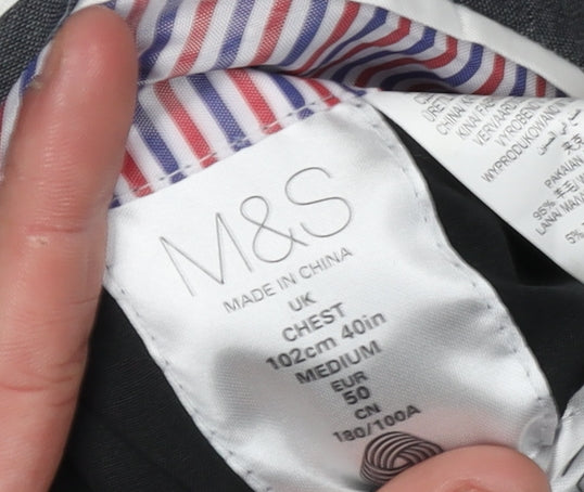Mens UK Size 40 Marks and Spencer Regular Grey Suit Jacket
