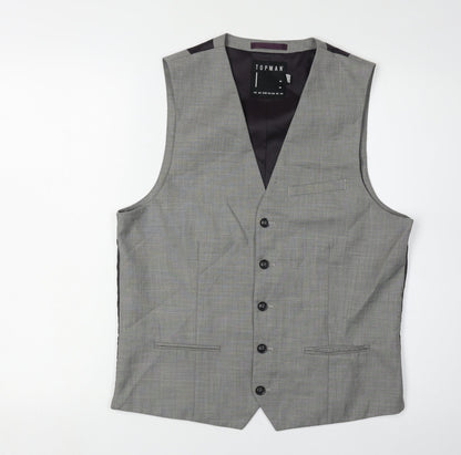 Mens UK Size 40 Topman Regular Grey Suit Jacket