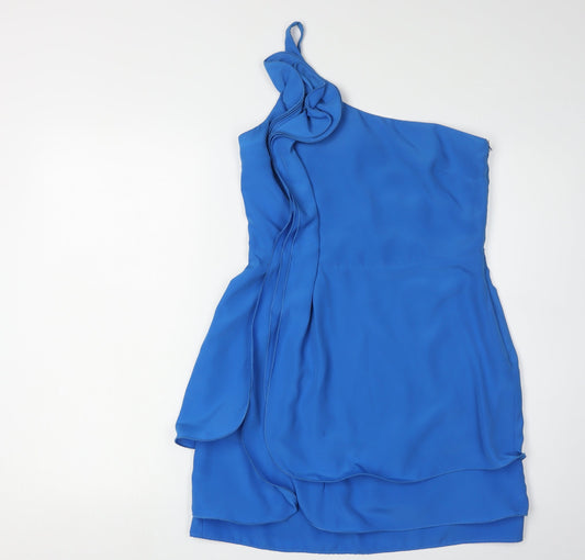 Oasis Women's Blue One Shoulder Cocktail Dress