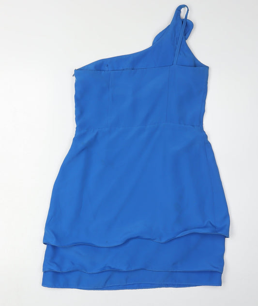 Oasis Women's Blue One Shoulder Cocktail Dress