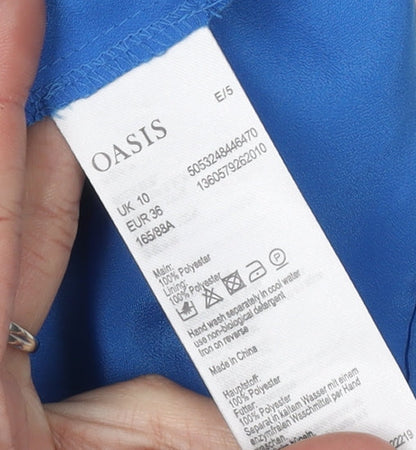 Oasis Women's Blue One Shoulder Cocktail Dress