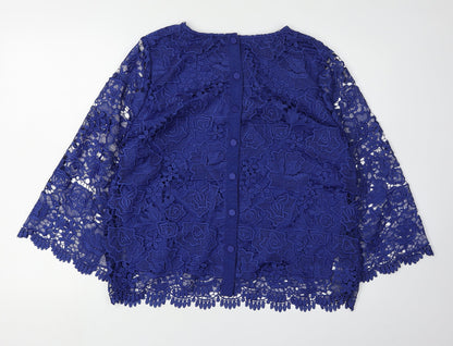 Womens UK Size 14 Marks and Spencer Blue  Blouse