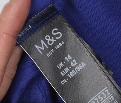 Womens UK Size 14 Marks and Spencer Blue  Blouse