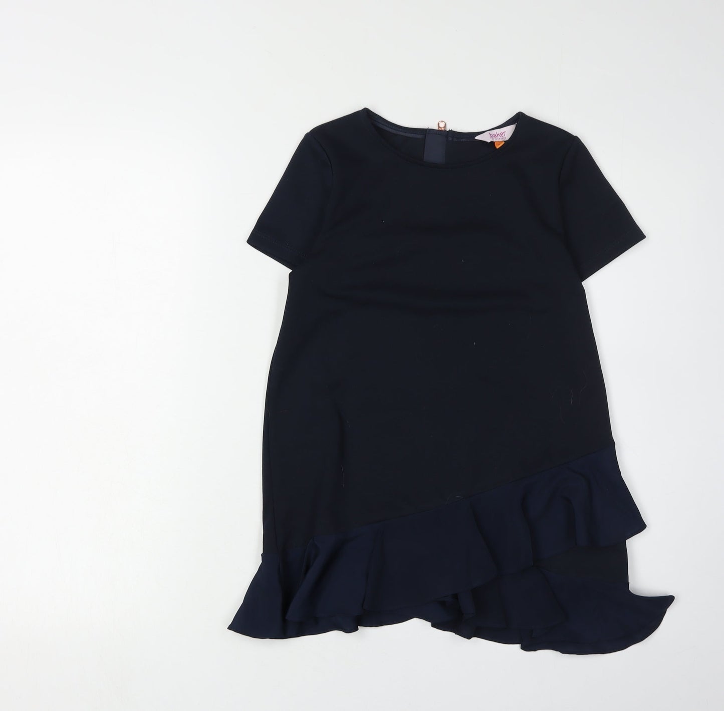 Ted Baker Girls Black Ruffle Dress, Size 9-10 Years
