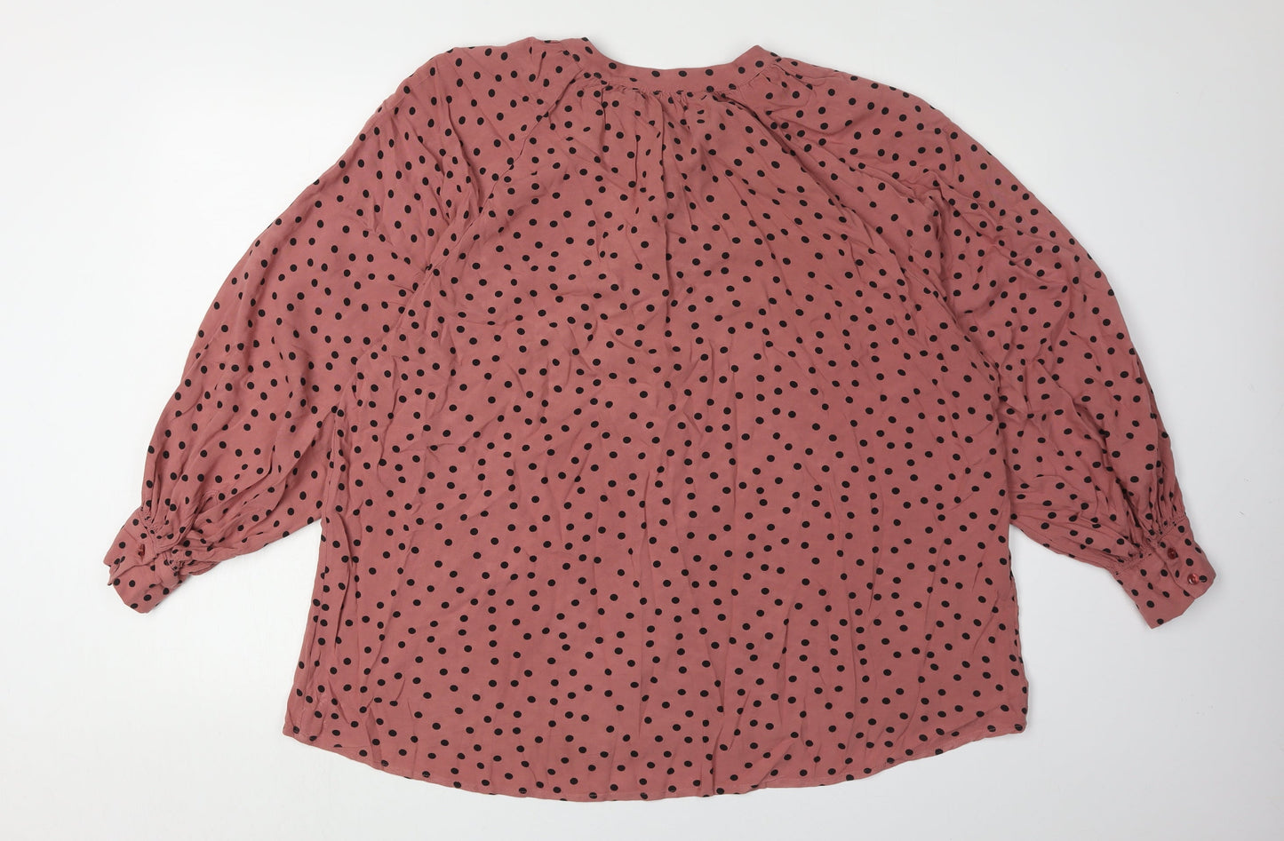Capsule Pink Polka Dot Blouse for Women, Size 14